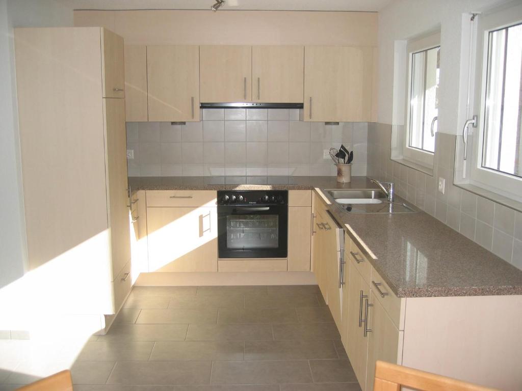 Kuchyň nebo kuchyňský kout v ubytování Haus Alpenstern