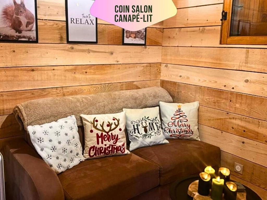 Posezení v ubytování Chalet & jardin au coeur des montagnes alpines