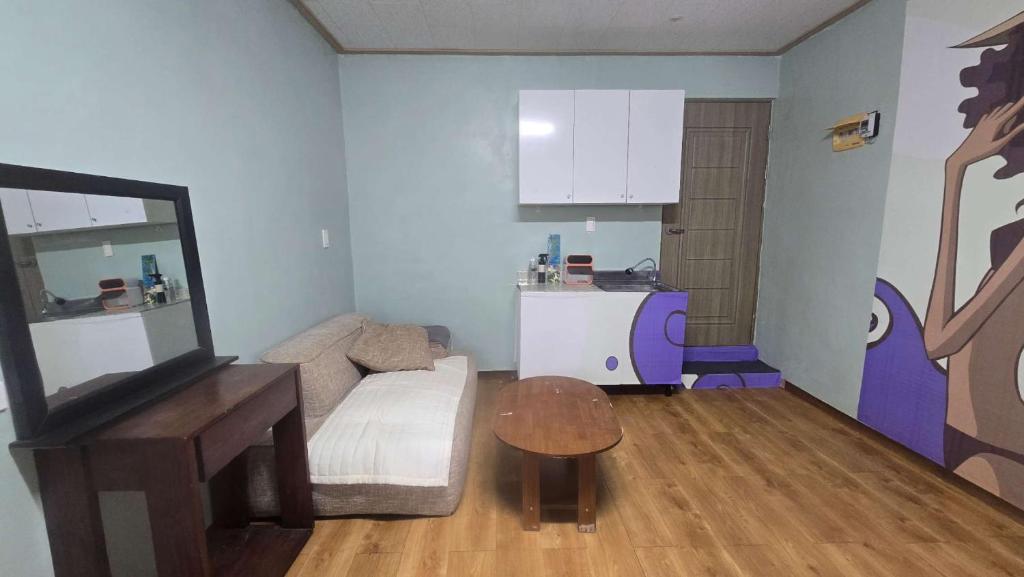 Dapur atau dapur kecil di Blue Beach House INN