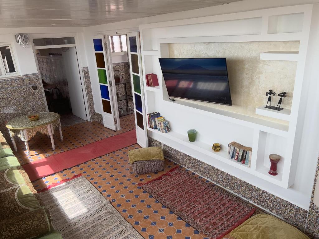 Χώρος καθιστικού στο Appartement Essaouira terrasse privée Yahya Host