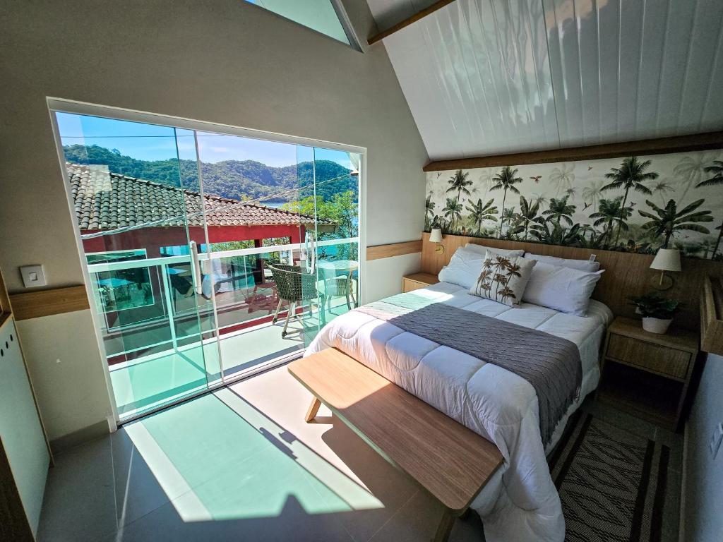 Postel nebo postele na pokoji v ubytování Gruta das estrelas Restaurante e suítes