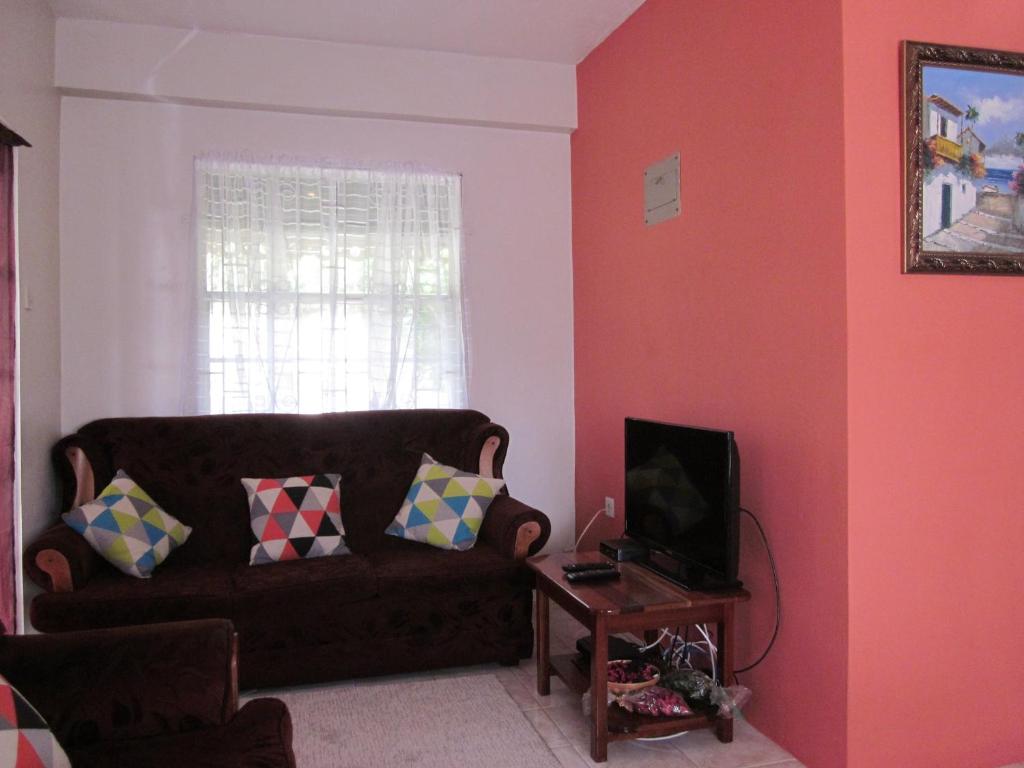TV a/nebo společenská místnost v ubytování Buttercup Cottage Apartments