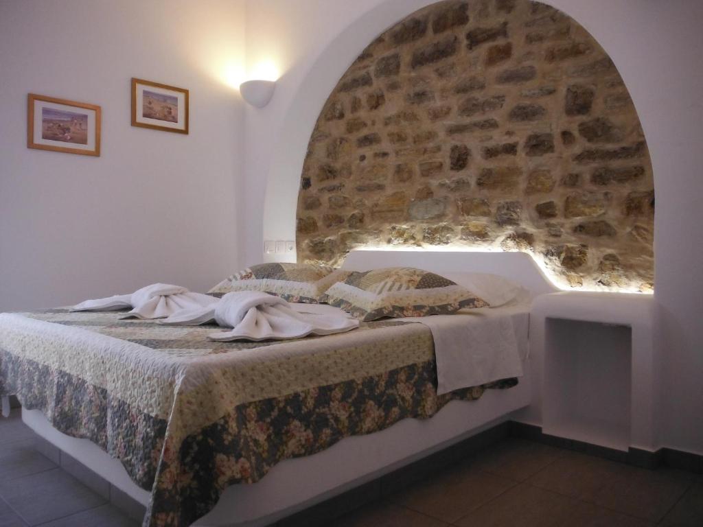 Vuode tai vuoteita majoituspaikassa St George Antiparos Apartments and studios