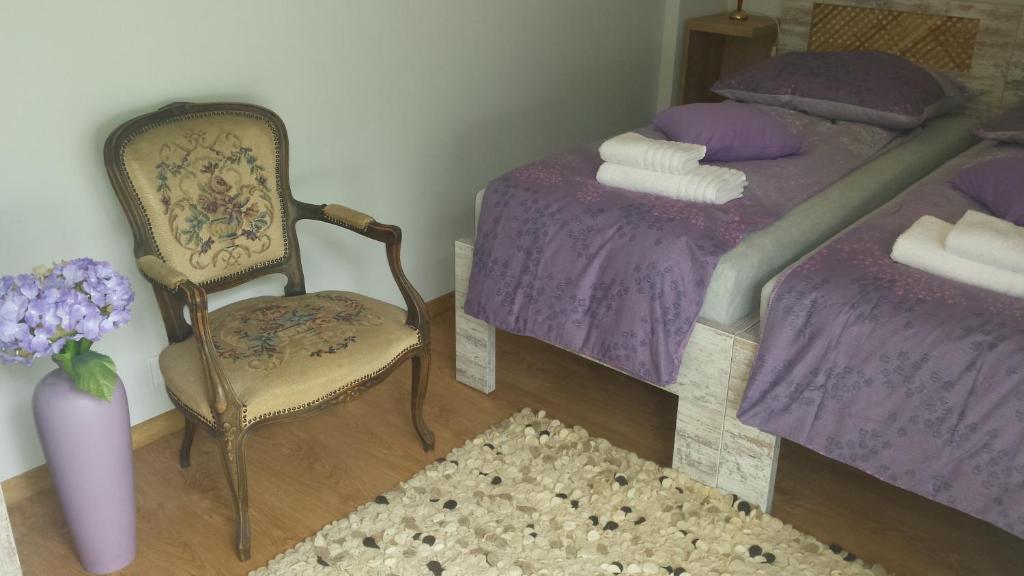 Posteľ alebo postele v izbe v ubytovaní Apartament Leśna