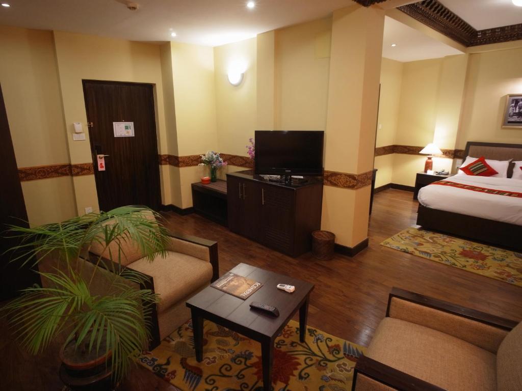 TV o dispositivi per l'intrattenimento presso Hotel Tibet International