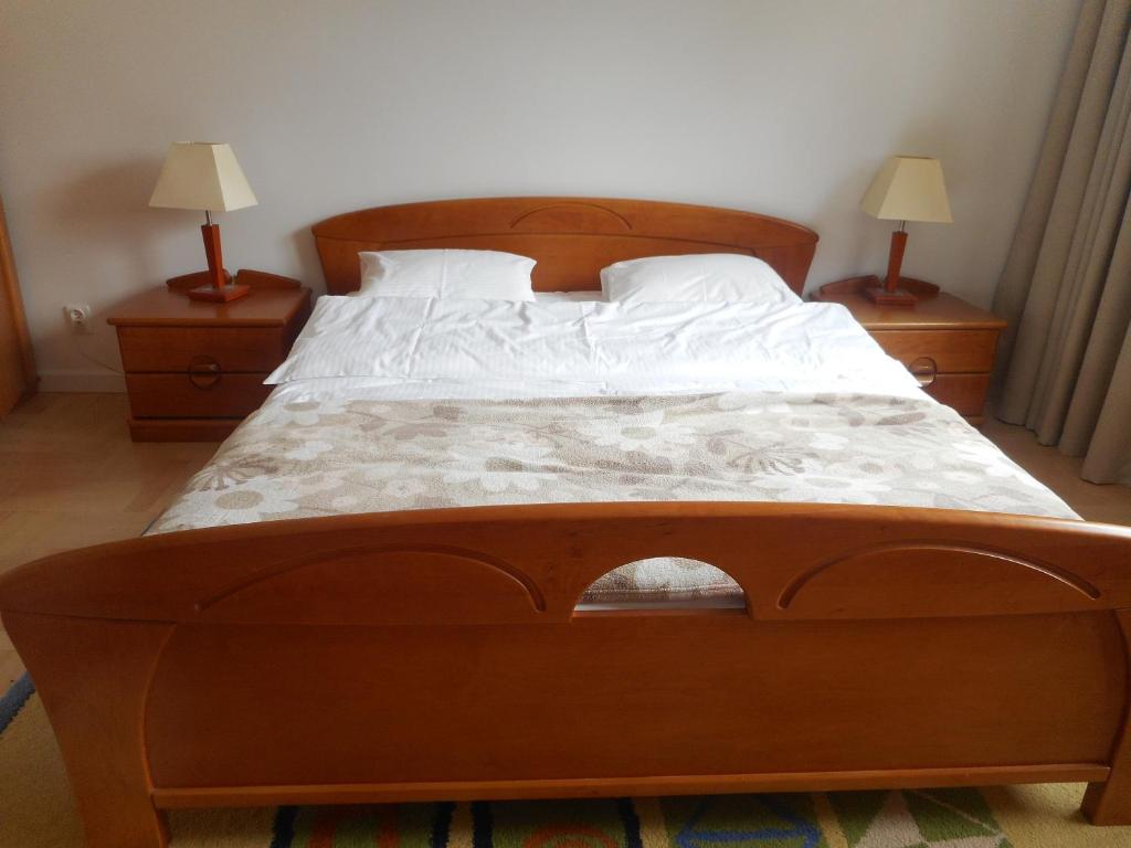 Posteľ alebo postele v izbe v ubytovaní Gdynia Orlowo Honey Apartment