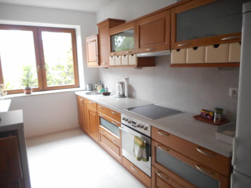Kuchyňa alebo kuchynka v ubytovaní Gdynia Orlowo Honey Apartment