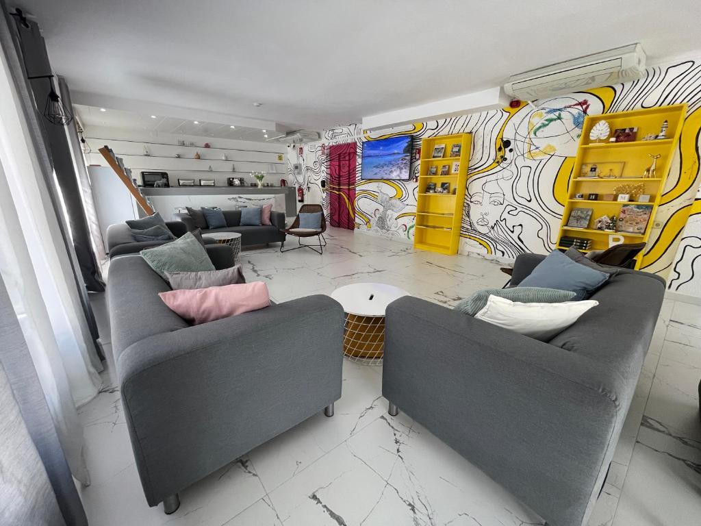 Χώρος καθιστικού στο Hotel Maremagnum