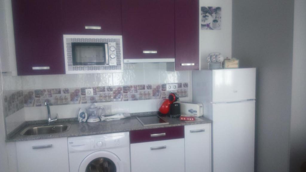 Kuchyň nebo kuchyňský kout v ubytování Apartamentos Labana
