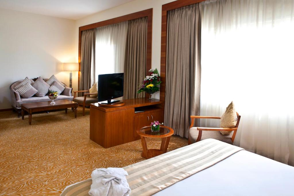 TV a/nebo společenská místnost v ubytování Landmark Grand Hotel