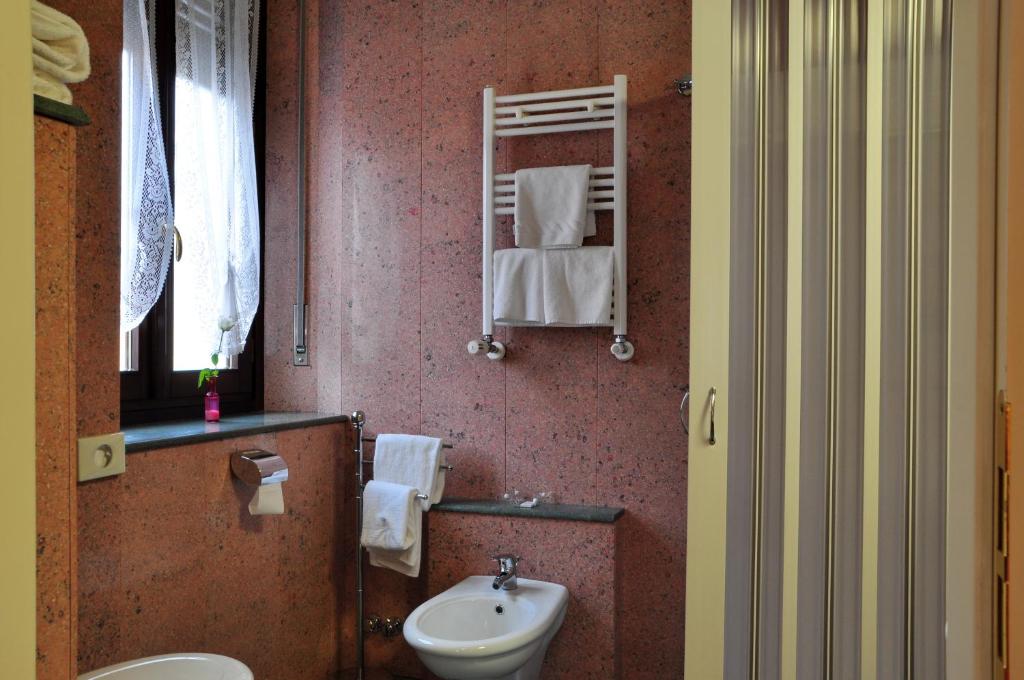 Koupelna v ubytování Hotel Galimberti