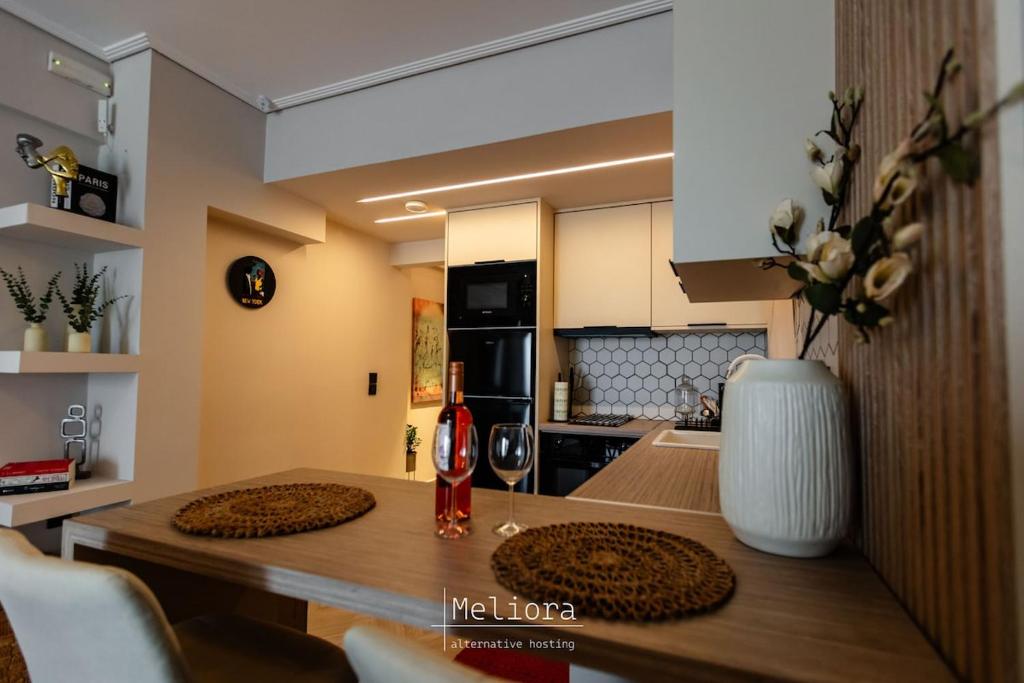 Η κουζίνα ή μικρή κουζίνα στο Meliora