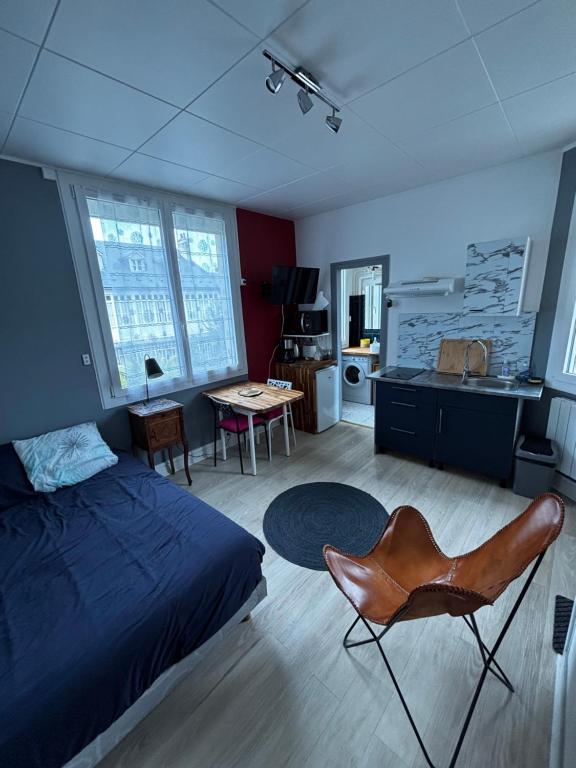 Χώρος καθιστικού στο Studio near thermal baths & city center
