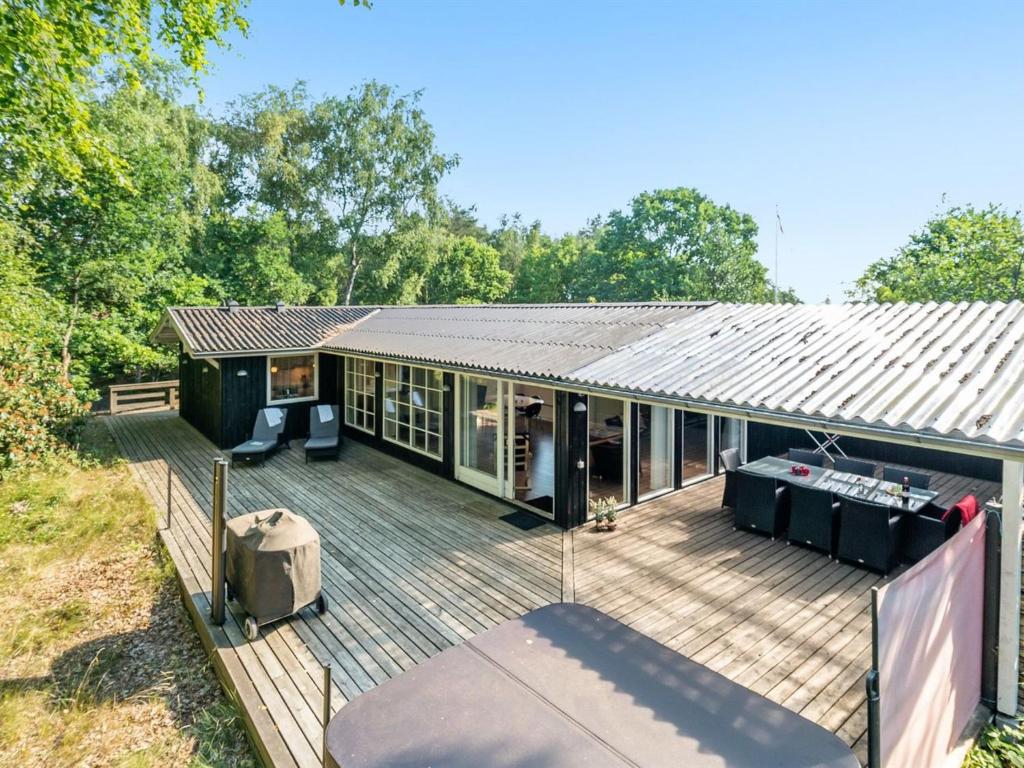 Bygningen som feriehuset ligger i