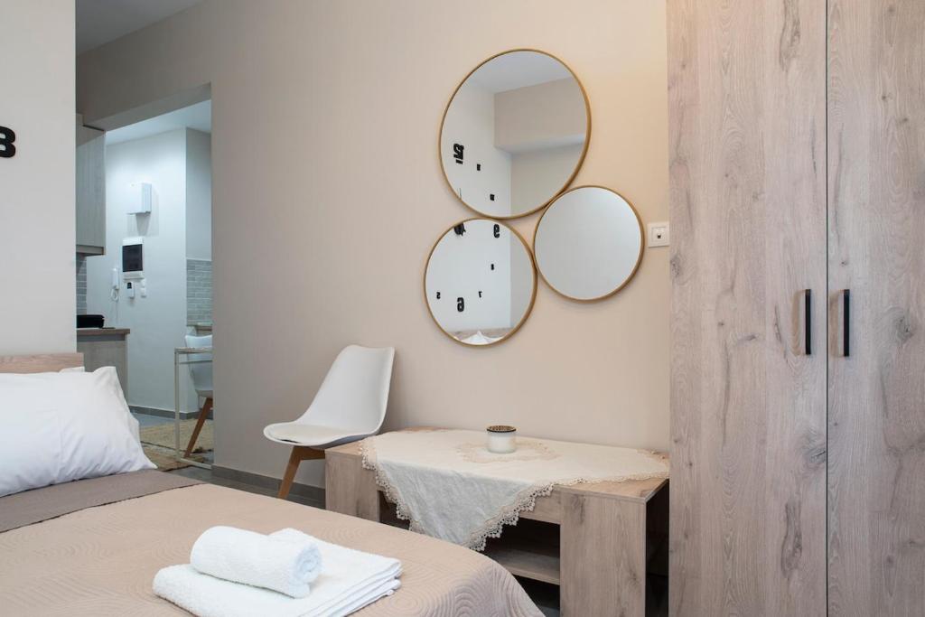 Postel nebo postele na pokoji v ubytování 8kto Studio