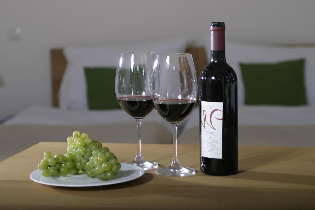 Nápoje v ubytování Wein + Bett Wiedeck