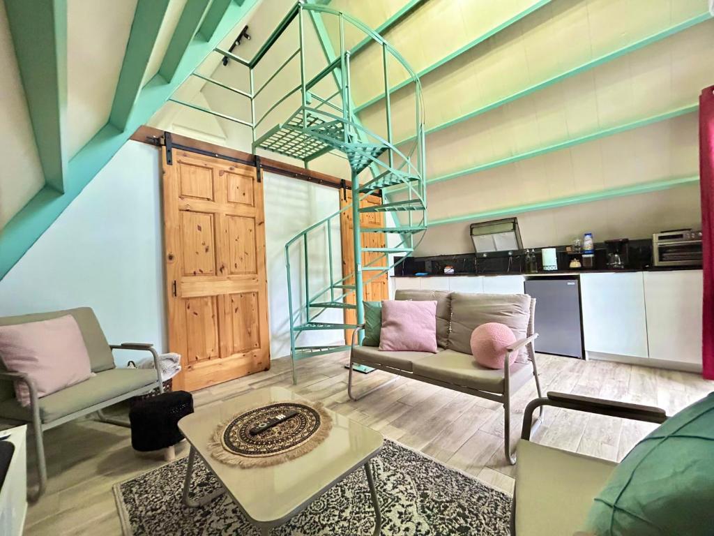 Posezení v ubytování Cabañita cozy cerca del centro