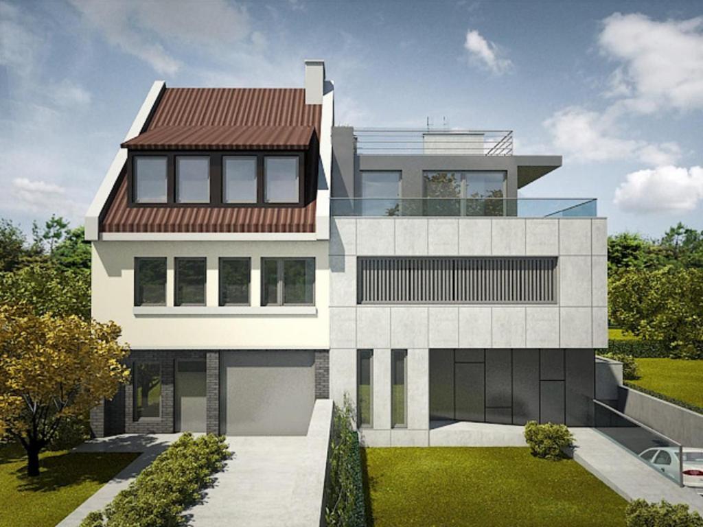 a rendering of a house with a roof at Villa Balladyna in Gdynia