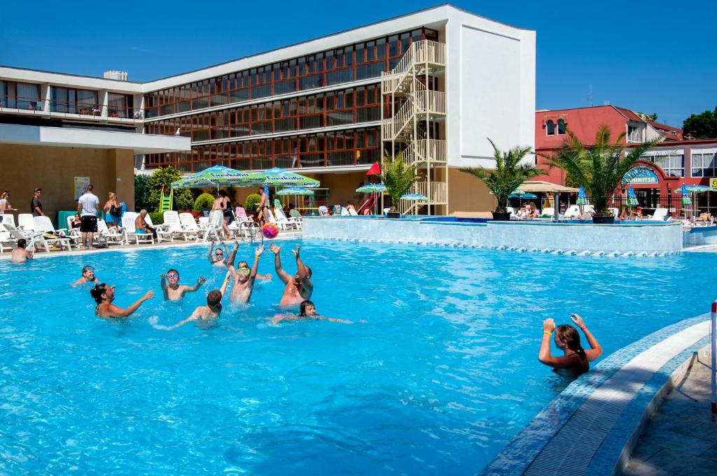 a group of people in the swimming pool at a hotel at Mercury Hotel-Premium All Inclusive in Sunny Beach