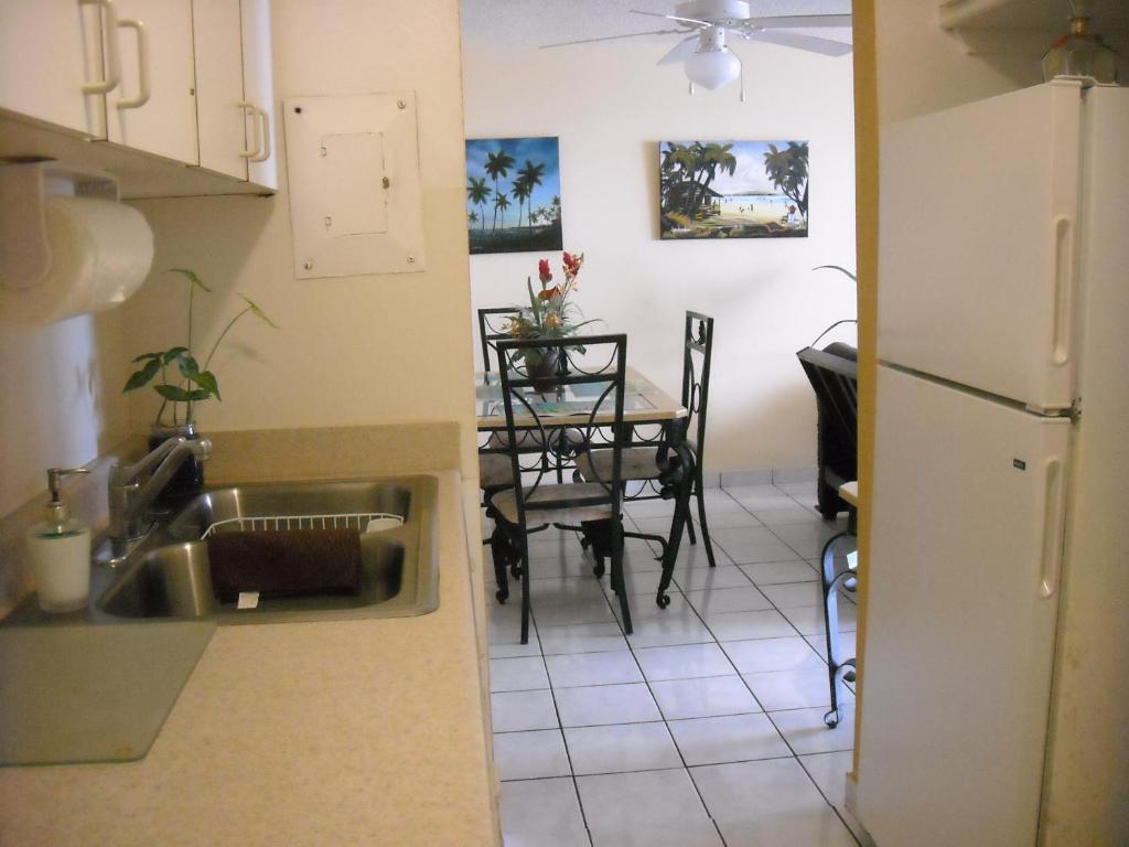 Una cocina o zona de cocina en Ocean Front Apartment