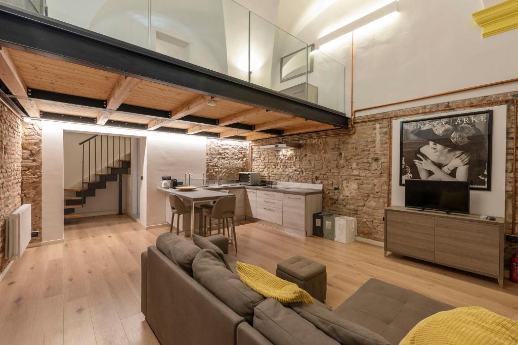 Kuchyň nebo kuchyňský kout v ubytování Flat le Volte