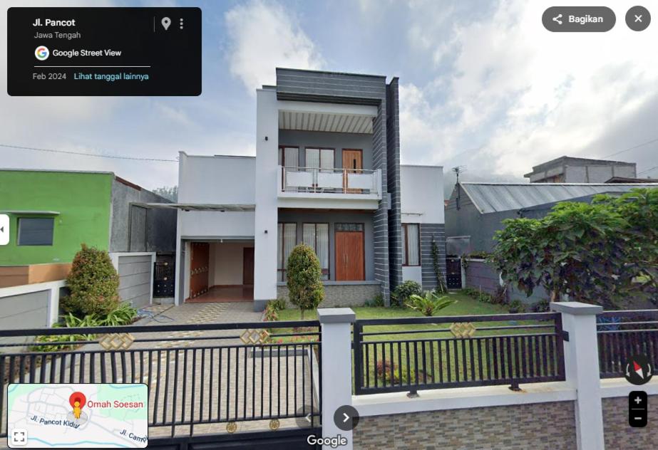 a rendering of a house with a balcony at Omah Soesan in Tawangmangu