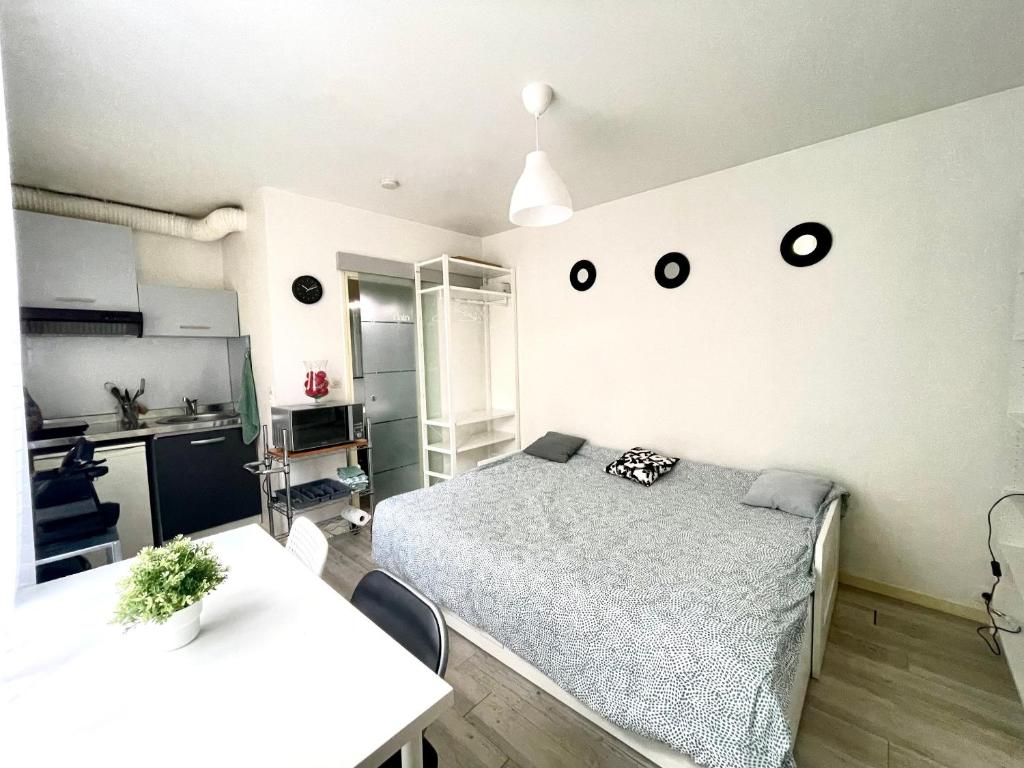 Η κουζίνα ή μικρή κουζίνα στο Studio moderne Le Perreux-sur-Marne 17m²