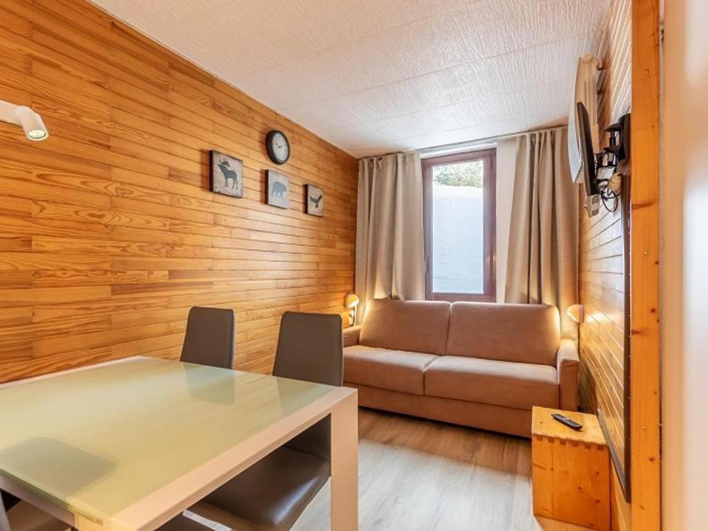 Χώρος καθιστικού στο Studio rénové au cœur de Plagne Bellecôte, 4 pers, balcon, proche télécabine - FR-1-351-65