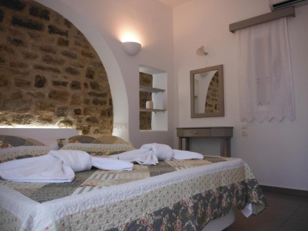 Vuode tai vuoteita majoituspaikassa St George Antiparos Apartments and studios