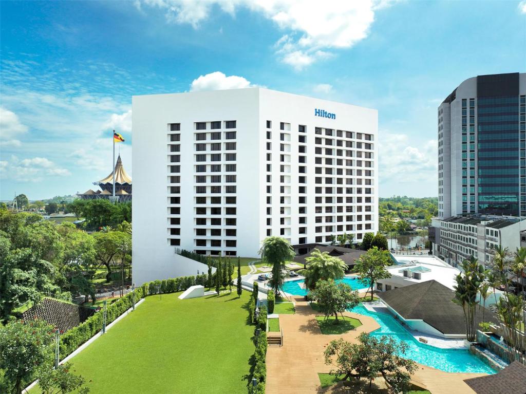 an aerial view of the hilton naples hotel at Hilton Kuching Hotel in Kuching
