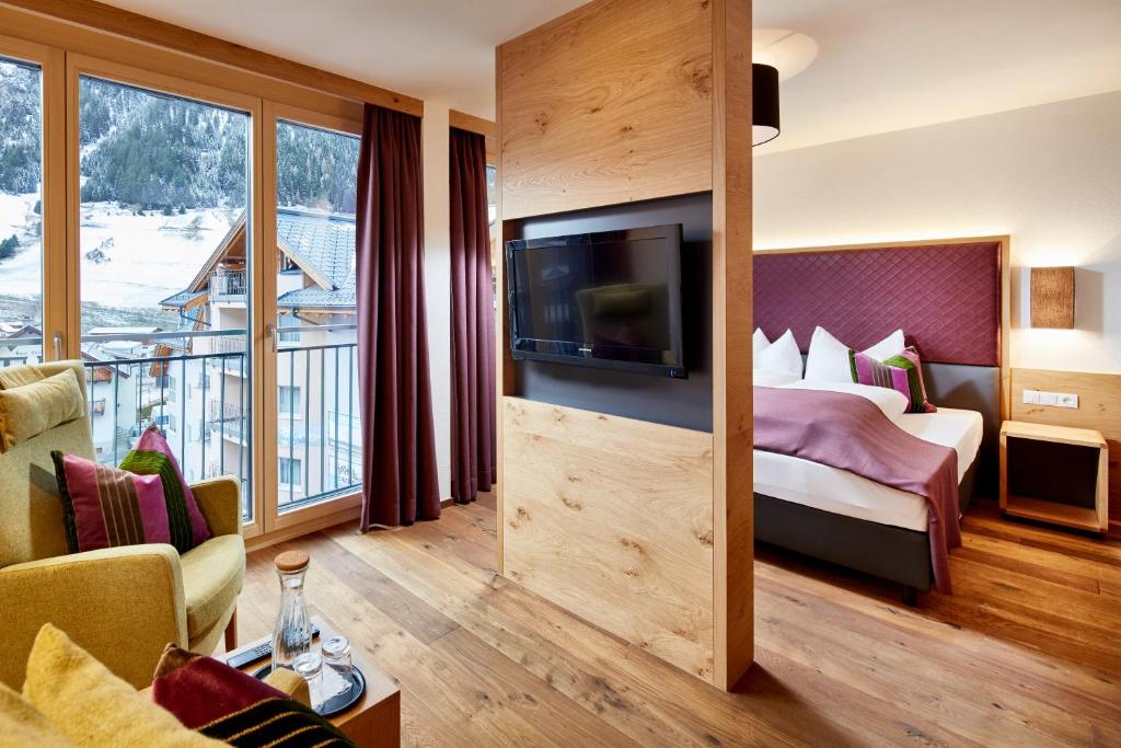 Posteľ alebo postele v izbe v ubytovaní Gletscherblick B&B