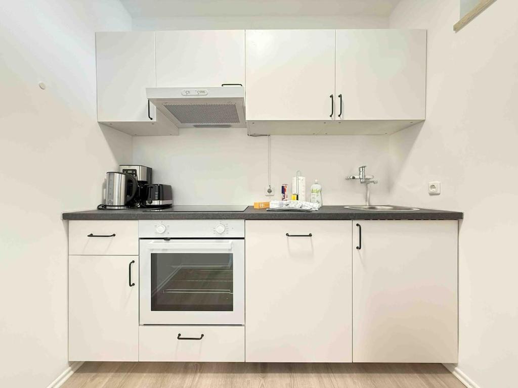 Η κουζίνα ή μικρή κουζίνα στο SAD165 Möblierte Monteurwohnung mit Balkon
