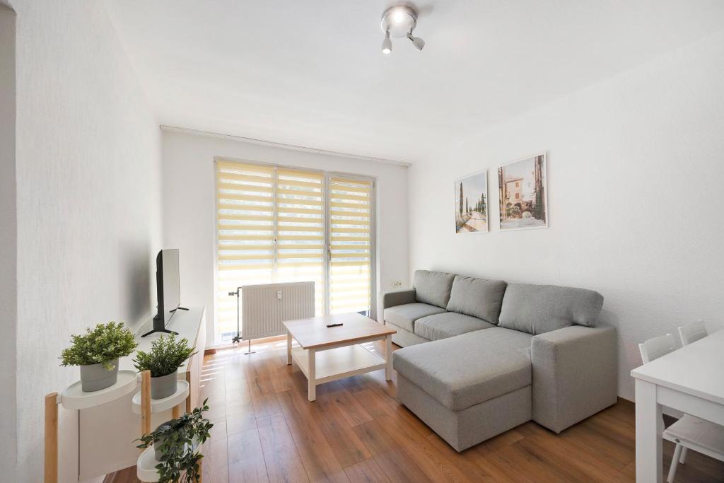 Ruang duduk di Ferienwohnung am Geiseltalsee
