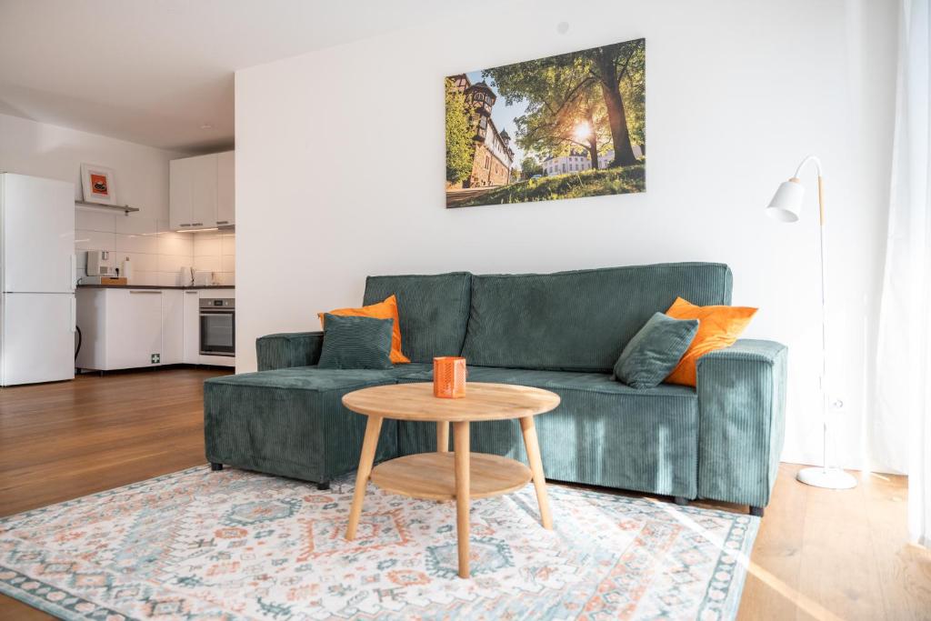 Posezení v ubytování 2 Zimmer I frei parken I Balkon