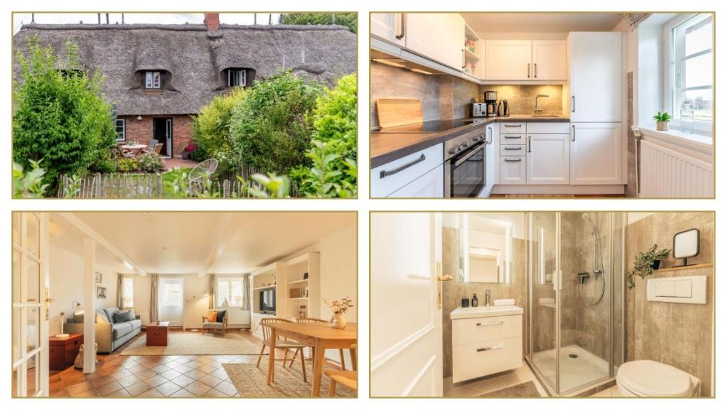 Kuchyň nebo kuchyňský kout v ubytování Inselliebe unter Reet