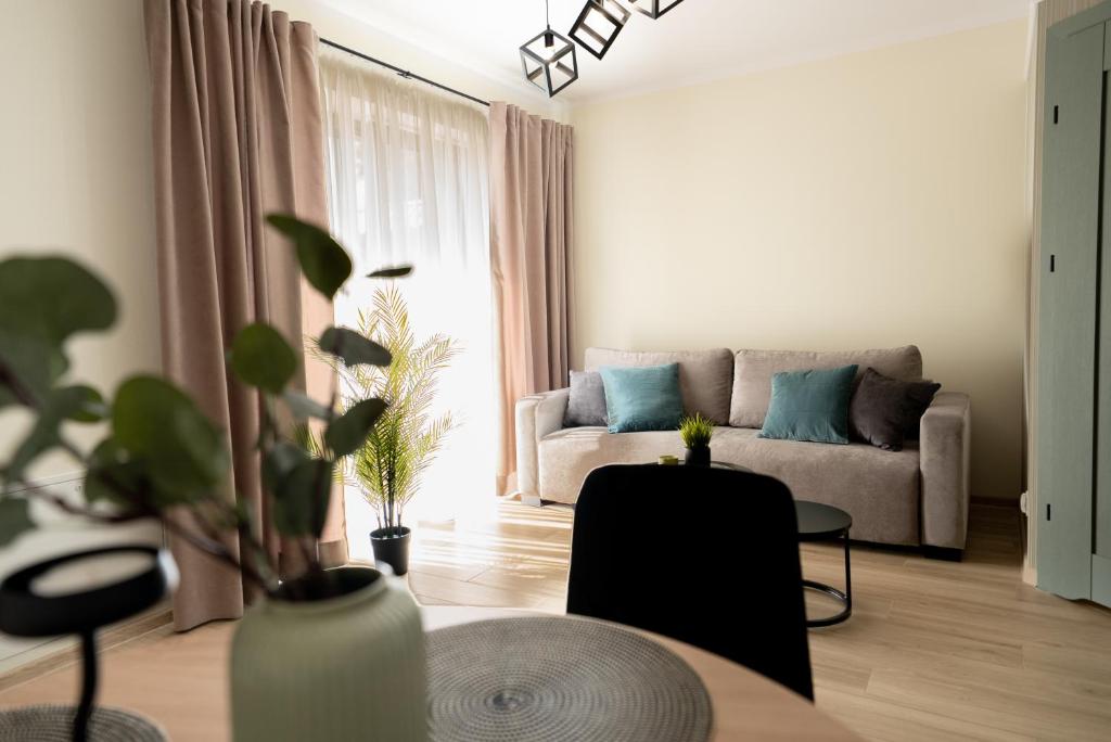 Posezení v ubytování Apartamenty pod Lasem