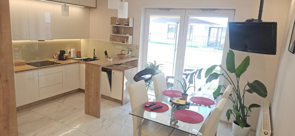 Η κουζίνα ή μικρή κουζίνα στο Apartament Cyrkoniowa