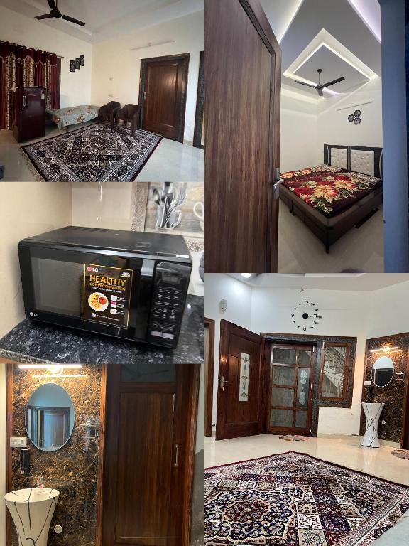 un collage de fotos de una casa con una habitación en Your second home, en Patiala