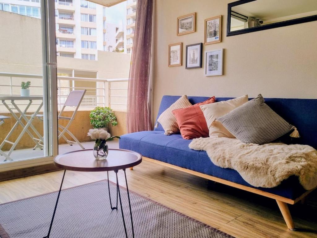 Posezení v ubytování Viña del Mar Departamento entero Estar Infinito