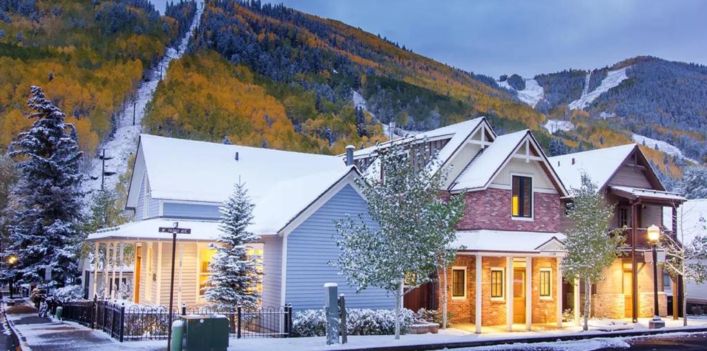 a house in front of a mountain at South Oak Retreat - convenient luxury by gondola! in Telluride