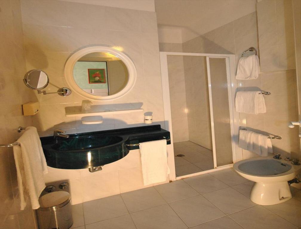 Koupelna v ubytování Hotel Prestigio