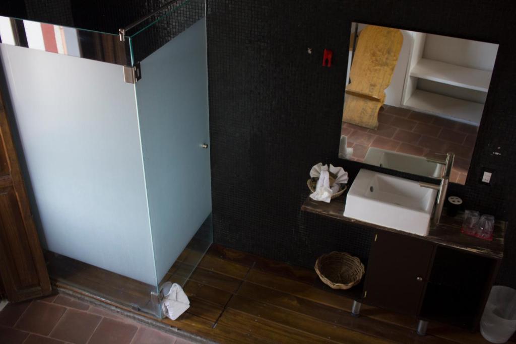 Koupelna v ubytování Kuku Ruku Hotel