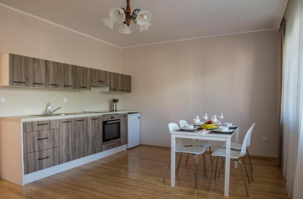 Kuchyň nebo kuchyňský kout v ubytování Villa Grande - Apartmány