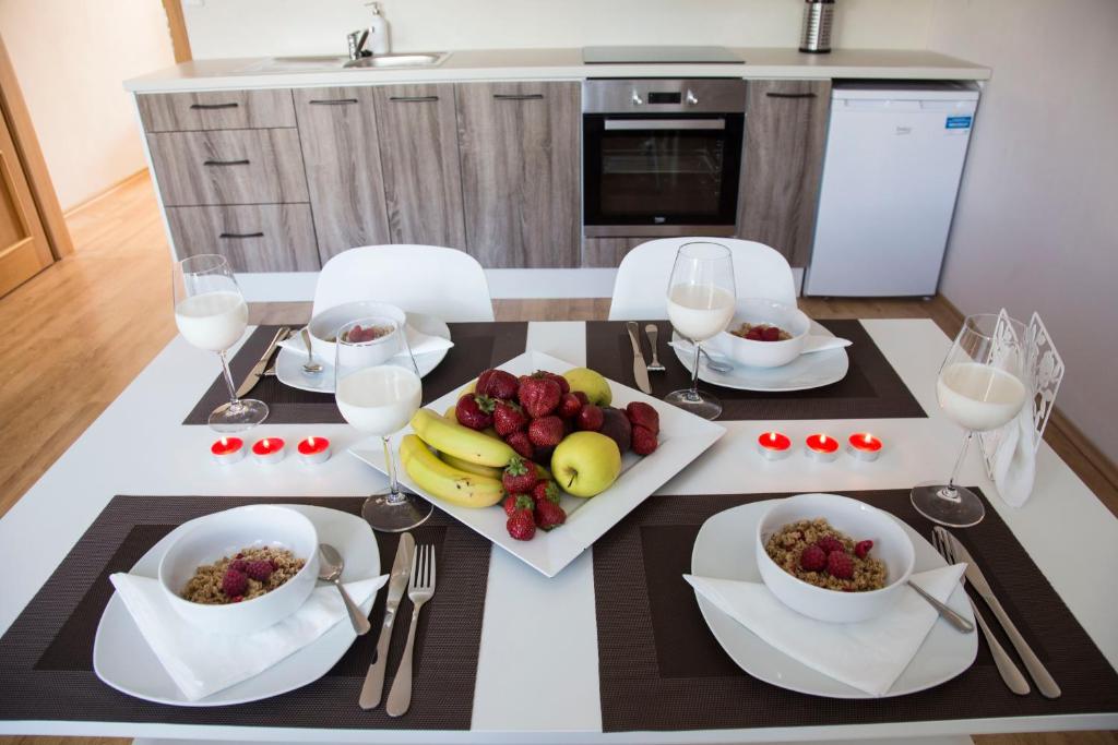 Kuchyň nebo kuchyňský kout v ubytování Villa Grande - Apartmány