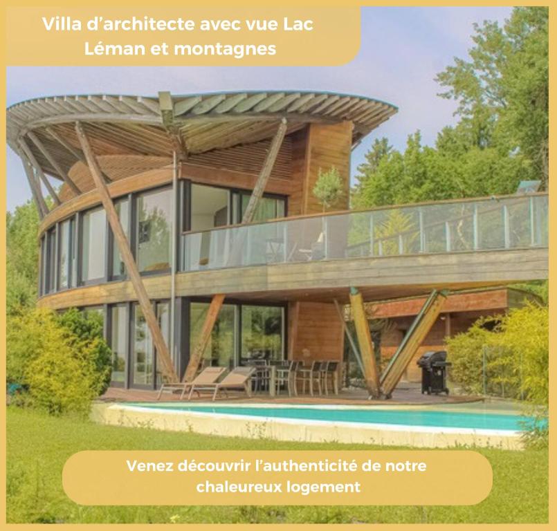 Piscina di Villa vue Lac Léman et montagne Proche Genève o nelle vicinanze