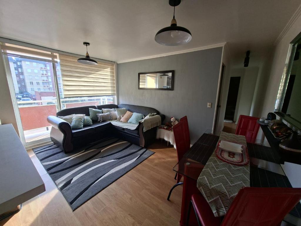 Posezení v ubytování Hermoso Departamento en Villarica