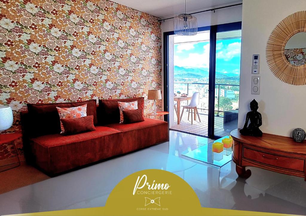 Χώρος καθιστικού στο Aria Serena - Séjour vue mer en centre-ville