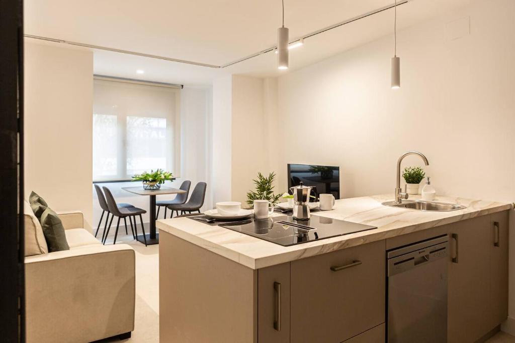 Η κουζίνα ή μικρή κουζίνα στο Royar Apartamentos