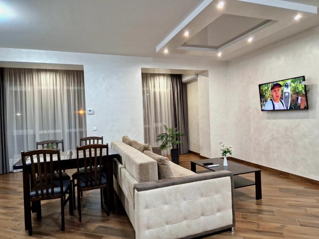 TV a/nebo společenská místnost v ubytování Modern apartment on Belvedere