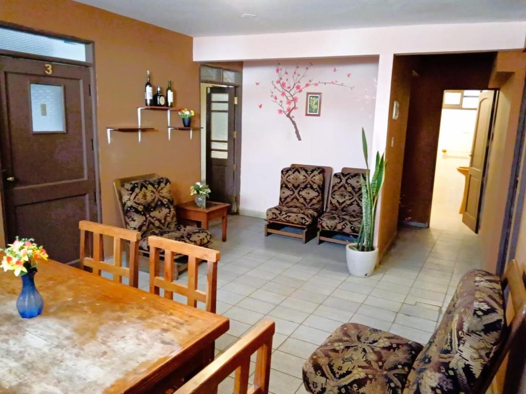 Χώρος καθιστικού στο Comodo Departamento Centrico Dos Habitaciones